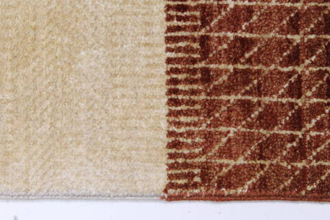 Modern Multicolor Runner Hand Knotted 27 X 67  Area Rug 250-25855 Image 2