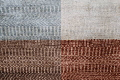 Modern Multicolor Runner Hand Knotted 27 X 67  Area Rug 250-25855 Image 4