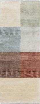 Modern Multicolor Runner Hand Knotted 2'7" X 6'7"  Area Rug 250-25855