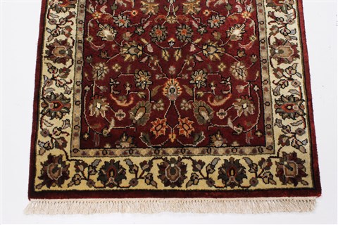 Kashmar Beige Runner Hand Knotted 26 X 61 Area Rug 250-25862 Image 5
