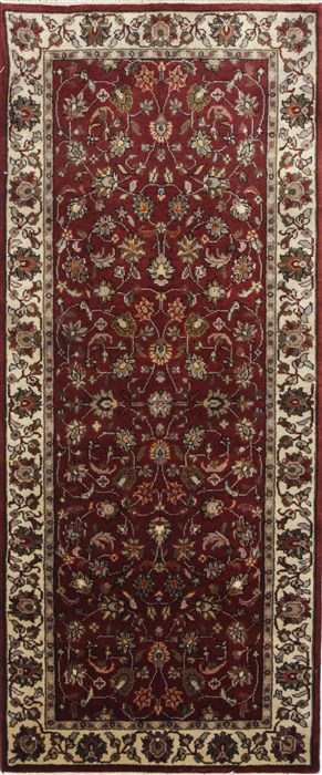 Kashmar Beige Runner Hand Knotted 26 X 61 Area Rug 250-25862 Image 0