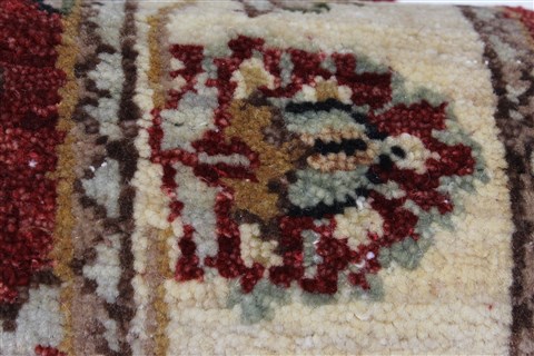 Chobi Beige Runner Hand Knotted 26 X 66 Area Rug 250-25868 Image 10