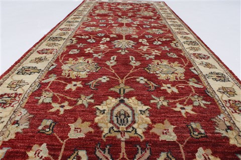 Chobi Beige Runner Hand Knotted 26 X 66 Area Rug 250-25868 Image 3