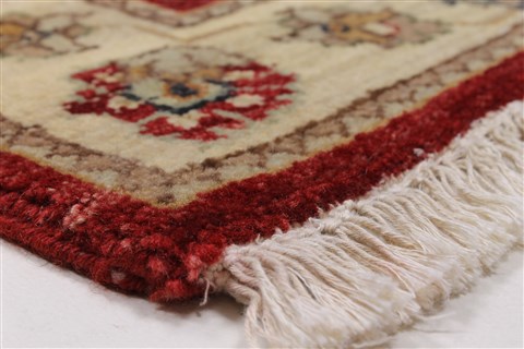 Chobi Beige Runner Hand Knotted 26 X 66 Area Rug 250-25868 Image 7