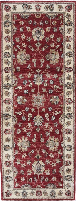 Chobi Beige Runner Hand Knotted 26 X 66 Area Rug 250-25868 Image 0