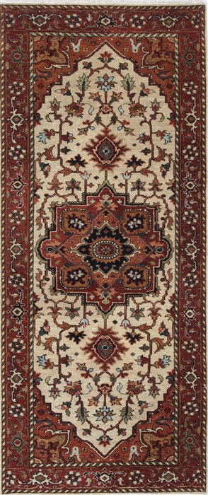 Serapi White Runner Hand Knotted 26 X 60 Area Rug 250-25871 Image 0