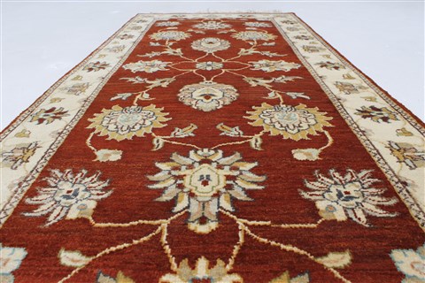 Ziegler Beige Runner Hand Knotted 26 X 58  Area Rug 250-25875 Image 2