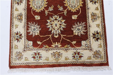 Ziegler Beige Runner Hand Knotted 26 X 58  Area Rug 250-25875 Image 5