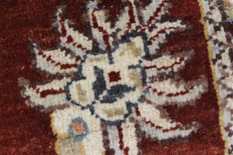 Ziegler Beige Runner Hand Knotted 26 X 58  Area Rug 250-25875 Image 8