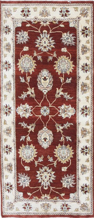 Ziegler Beige Runner Hand Knotted 26 X 58  Area Rug 250-25875 Image 0