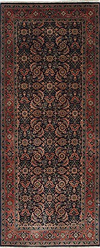 Indian Herati Brown Runner 6 ft and Smaller Wool Carpet 25880