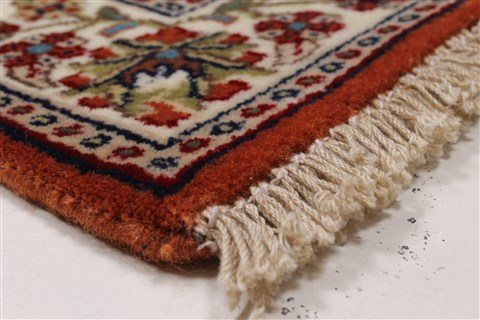 Sarouk Beige Runner Hand Knotted 26 X 62 Area Rug 250-25887 Image 5