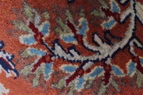 Sarouk Beige Runner Hand Knotted 26 X 62 Area Rug 250-25887 Image 6