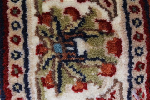 Sarouk Beige Runner Hand Knotted 26 X 62 Area Rug 250-25887 Image 9