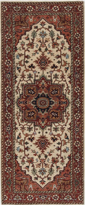 Serapi White Runner Hand Knotted 25 X 511  Area Rug 250-25890 Image 0