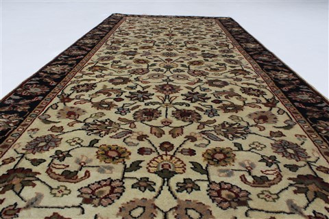 Kashmar Beige Runner Hand Knotted 29 X 60 Area Rug 250-25898 Image 1