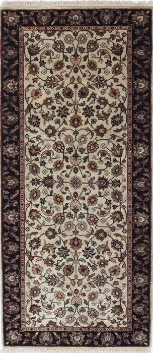 Kashmar Beige Runner Hand Knotted 29 X 60 Area Rug 250-25898 Image 0