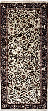 Kashmar Beige Runner Hand Knotted 2'9" X 6'0"  Area Rug 250-25898