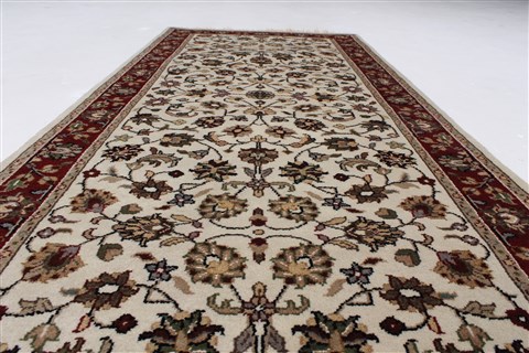 Kashmar Beige Runner Hand Knotted 28 X 61 Area Rug 250-25911 Image 10