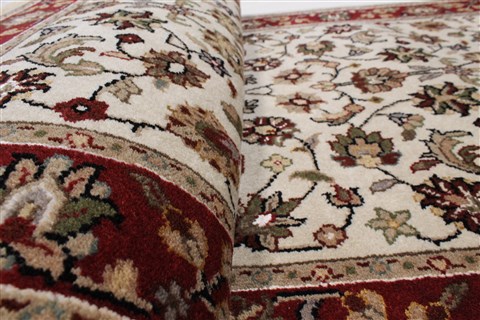 Kashmar Beige Runner Hand Knotted 28 X 61 Area Rug 250-25911 Image 8
