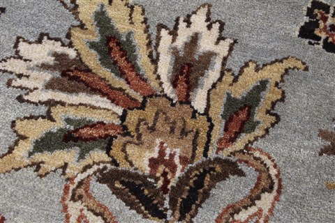 Kashan Beige Hand Knotted 89 X 116 Area Rug 250-25938 Image 5