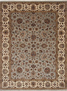 Kashan Beige Hand Knotted 8'9" X 11'6"  Area Rug 250-25938