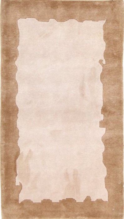 Modern Beige Hand Knotted 26 X 46  Area Rug 300-25940 Image 0