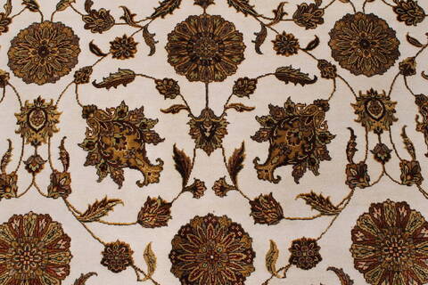 Tabriz Beige Hand Knotted 90 X 120  Area Rug 250-25943 Image 3