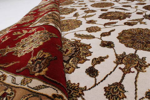 Tabriz Beige Hand Knotted 90 X 120  Area Rug 250-25943 Image 9