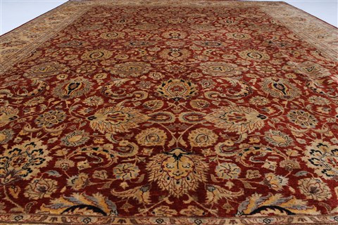 Kashan Beige Hand Knotted 810 X 122 Area Rug 250-25950 Image 1