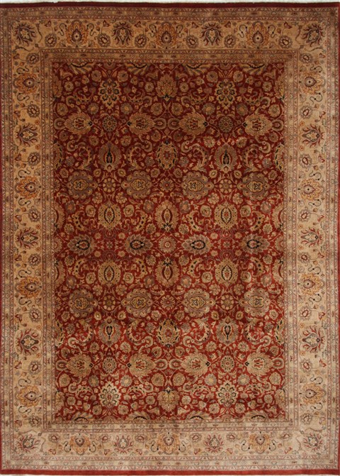 Kashan Beige Hand Knotted 810 X 122 Area Rug 250-25950 Image 0