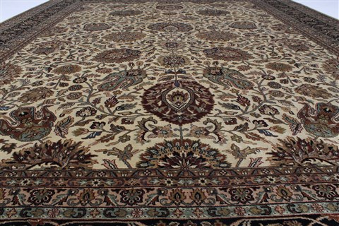 Kashan Beige Hand Knotted 811 X 119 Area Rug 250-25951 Image 1