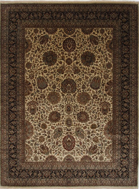 Kashan Beige Hand Knotted 811 X 119 Area Rug 250-25951 Image 0