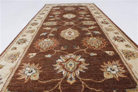 Ziegler Beige Runner Hand Knotted 26 X 62  Area Rug 250-25953 Image 10
