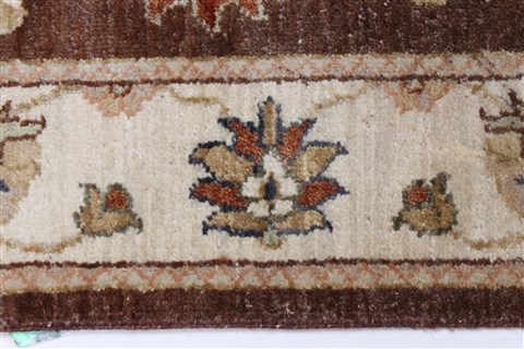 Ziegler Beige Runner Hand Knotted 26 X 62  Area Rug 250-25953 Image 1