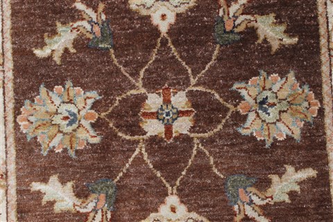 Ziegler Beige Runner Hand Knotted 26 X 62  Area Rug 250-25953 Image 2