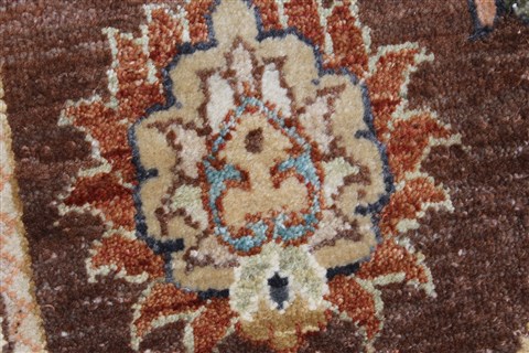 Ziegler Beige Runner Hand Knotted 26 X 62  Area Rug 250-25953 Image 6