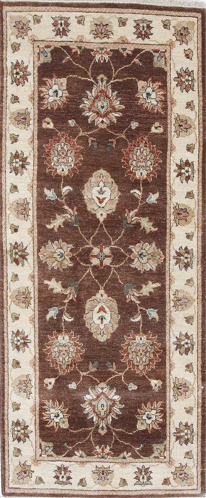 Ziegler Beige Runner Hand Knotted 26 X 62  Area Rug 250-25953 Image 0