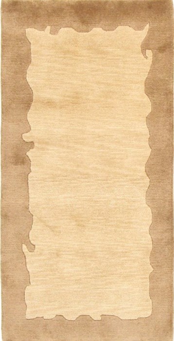 Modern Beige Hand Knotted 24 X 48  Area Rug 300-25963 Image 0