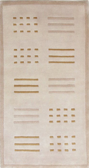 Modern Beige Hand Knotted 25 X 45  Area Rug 300-25967 Image 0