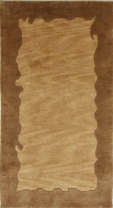 Modern Beige Hand Knotted 25 X 45  Area Rug 300-25974 Image 0