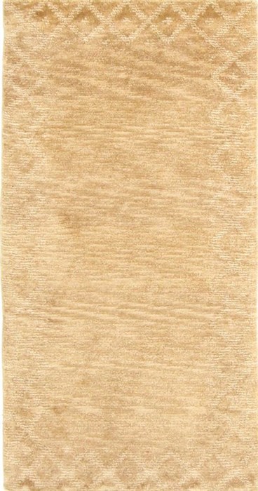 Modern Beige Hand Knotted 24 X 47  Area Rug 300-25978 Image 0