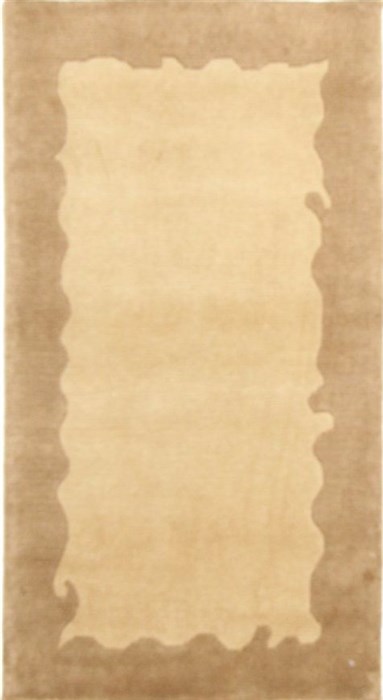 Modern Beige Hand Knotted 25 X 45  Area Rug 300-25991 Image 0