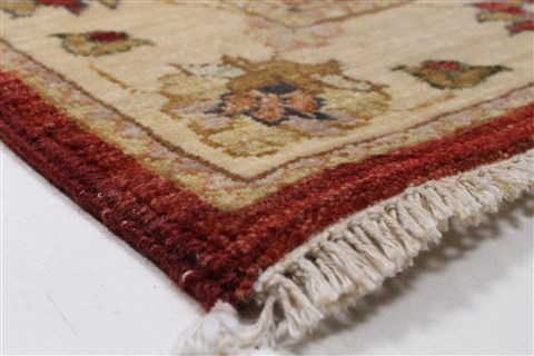 Ziegler Beige Runner Hand Knotted 27 X 611  Area Rug 250-26014 Image 5