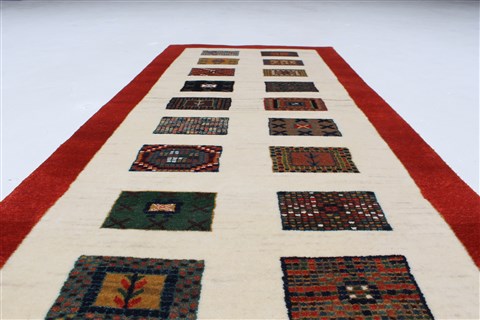 Gabbeh Multicolor Runner Hand Knotted 25 X 59 Area Rug 250-26015 Image 1