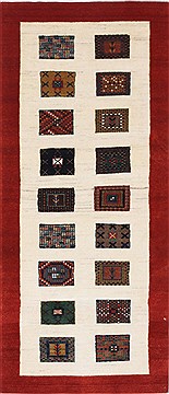 Gabbeh Multicolor Runner Hand Knotted 2'5" X 5'9"  Area Rug 250-26015