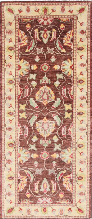 Pishavar Beige Runner Hand Knotted 21 X 50 Area Rug 250-26018 Image 0