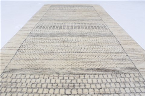 Modern Grey Runner Hand Knotted 26 X 58  Area Rug 250-26019 Image 10