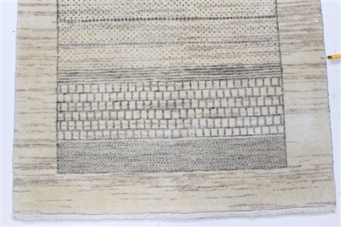 Modern Grey Runner Hand Knotted 26 X 58  Area Rug 250-26019 Image 3