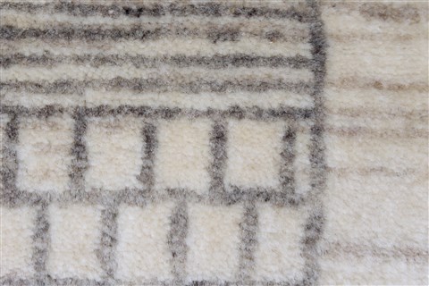 Modern Grey Runner Hand Knotted 26 X 58  Area Rug 250-26019 Image 7